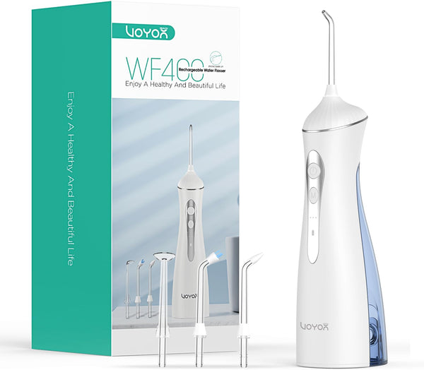 Water Dental Flosser for Teeth, Portable Cordless Oral Irrigator with 3 Modes, Rechargeable Waterproof Power Flosser