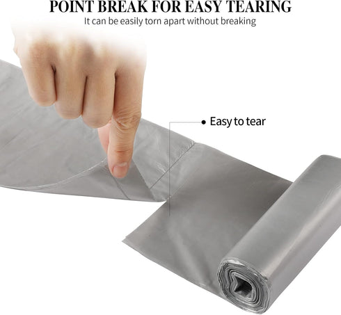 5 Rolls Small Trash Bags, 100 Counts, Durable 4 Gallon Small Garbage Bags for Home Office Kitchen