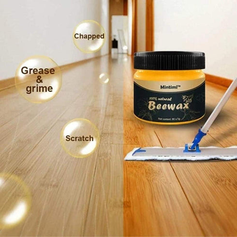 Wood Seasoning Beewax Polish for Wood & Furniture, Metal & Leather, Complete Solution for Furniture Care and Home