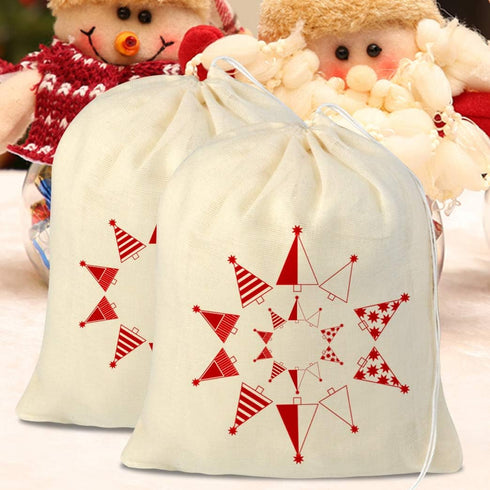 Tayfremn 100pcs Wedding(6 7.9 inches) Cotton Drawstring Bags, Reusable Muslin Bag Natural Cotton Bags with Drawstring