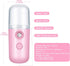 Honoson 2 Pieces Nano Facial Mister, 30 ml Mini Face Humidifier, USB Rechargeable Facial Sprayer for Daily Makeup (Pink)