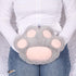 Rubber Hot Water Bottle with Cute Faux Fur Cover, Gray Paw01