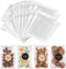 200PACK Self Sealing Cellophane Treat Bags, Clear Cookie Bags for Gift Giving with Stickers, 4X6INCH