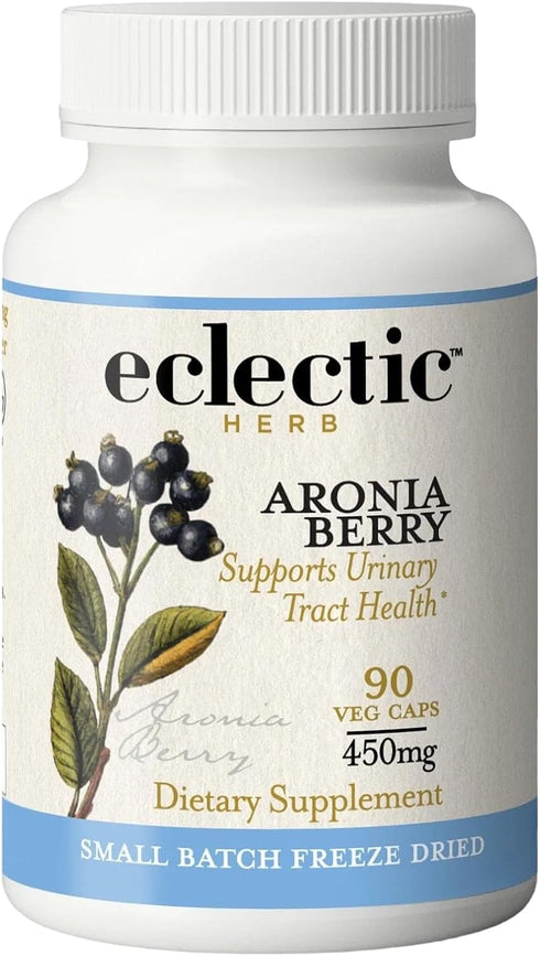 Eclectic Institute Organic Aronia Berry Capsules | 90 CT (450 mg) | Supports Heart, Immune, Digestive Health