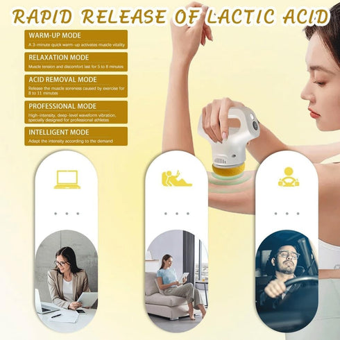WYNxsl 12-Level 3 3 Massage Gun Adjustable Portable Home Massage Tool with Heads for Back Massages Heads for Back Neck