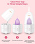 Set 2, Reusable Menstrual Cup (Small & Large Size) of Soft Silicone, Low or High Cervix, Safe Period Cup, Heavy & Light