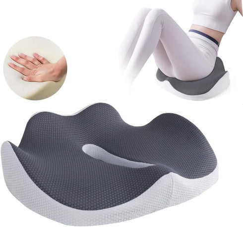 Alliance World Orthopedic Memory Foam Gel Wheelchair Cushion Pressure Relief & Posture Support Seat Pad for Comfort