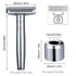 Double Blade Safety Razor - Adjustable Razors with 10 Blades and 1 Stand, Durable for Men and Women