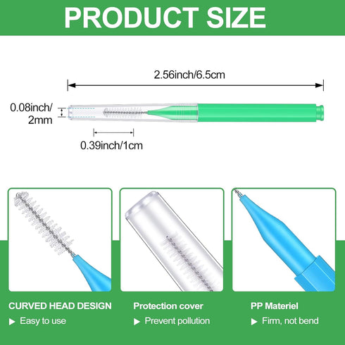 Patelai 80 Pieces Multicolored Braces Brush, Interdental Brush Toothpick Dental Hygiene Tool Kit