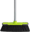 Green Indoor Broom with 54" Long Handle for Floor Cleaning in Kitchen, Garage, and Patio