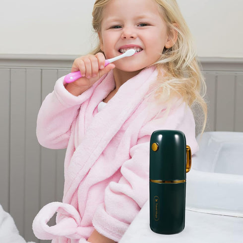 GLEAVI Travel Toothbrush Cup Set, Portable PP Toothbrush Case for Easy Carrying