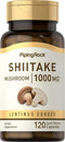 Piping Rock Shiitake Mushroom Extract, 1000 mg, 120 Capsules, Lentinus Edodes Herbal Supplement, Non-GMO, Gluten Free
