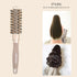 Round Brush with Boar Bristles - 1 inch Barrel, Nano Thermal Ceramic Ionic Tech for Straightening, Gold