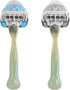 kwmobile 2x Razor Holder with Suction Cup - Self-Adhesive Shaver Wall Mount - Black/Light Blue/Transparent Bathroom