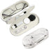 Contact Lens Case Kit, 2 in 1 Double Sided Portable Contact Lense and Eyeglasses Case with Marbling, Durable Storage