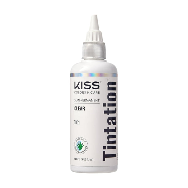 Red by Kiss Tintation Semi-Permanent Hair Color - Aloe Vera Water Based, Long-Lasting Color Dye (Clear, 5 Fl Oz)