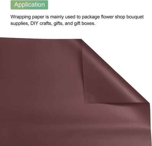 Packaging 22.8 22.8 Inch Packaging 20 MECCANIXITY Flower Wrapping Paper Waterproof Floral Wrap Brown Gift x Used