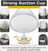 HONEYBULL Shower Mirror Fogless for Shaving, Suction Razor Holder, Small Bathroom Accessories (White)