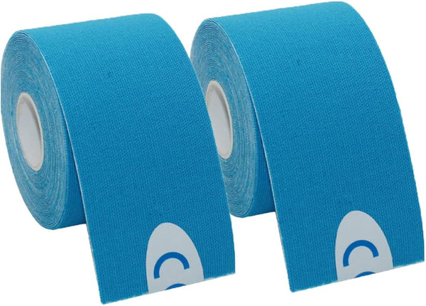2 Rolls Kinesiology Tape, Waterproof Breathable Athletic Elastic Muscle Pain Relief for Gym Fitness Running Tennis