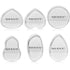 SHANY Stay Jelly Silicone Sponge Set - Clear & Non-Absorbent Makeup Blending Sponges for Flawless Application with Foundation - Assorted Sizes and Shapes - Pack of 6