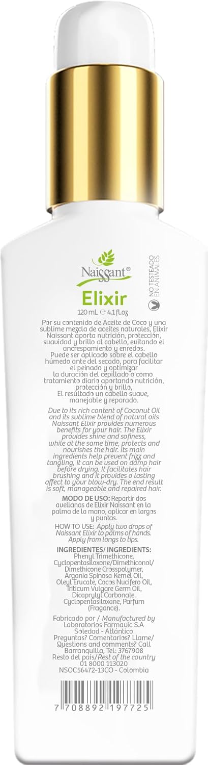 naissant Coconut Oil Hair Treatment | Frizz Control, Heat Protection, 4 Fl Oz