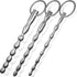Jongait Set 3 Urethral Sounds - PCS Stainless Steel Bumpy Penis Plug Dilator with Safe Ring - Masturbation Rod Sex Toy