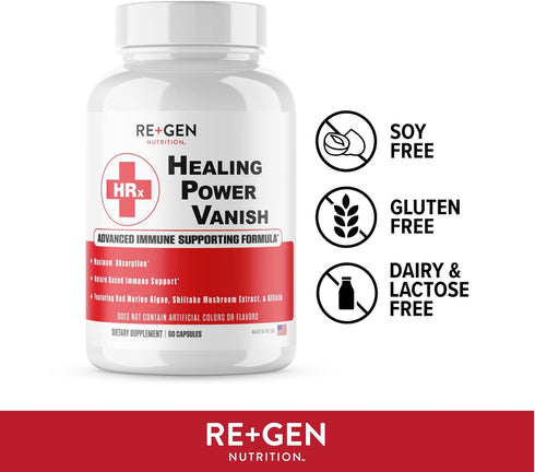 Herp Rescue Healing Power Vanish, Immune Support for Women, Mushroom Supplement, 60 Capsules