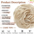 MORICA Messy Bun Hair Piece for Women - Elastic Wavy Curly Fake Bun Hair Extension Chignon Ponytail Hairpieces (Ash