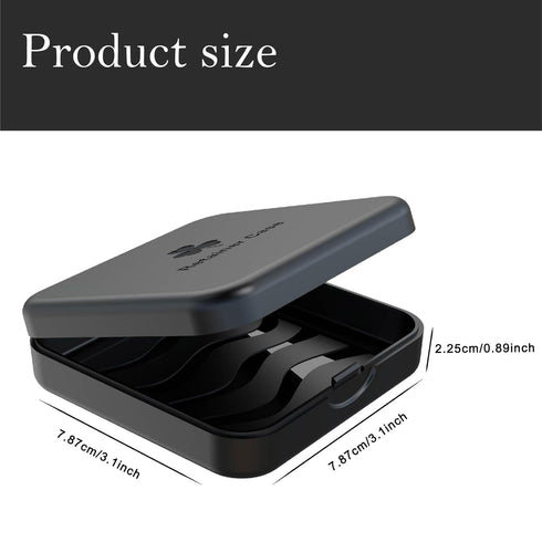 Retainer Case, ARGOMAX Aligner Case, 2 Piece Orthodontic Box for Braces (Black)