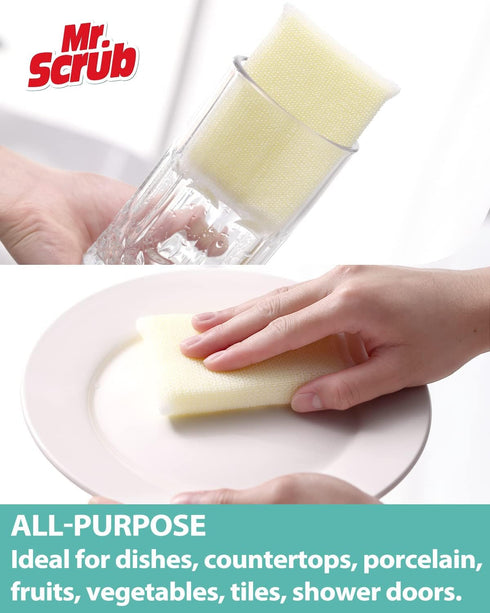 24 Pads All-Purpose Kitchen Sponges, Non Scratch Dish Sponge for Washing Dishes, Premium Kitchen Scrub Sponge and