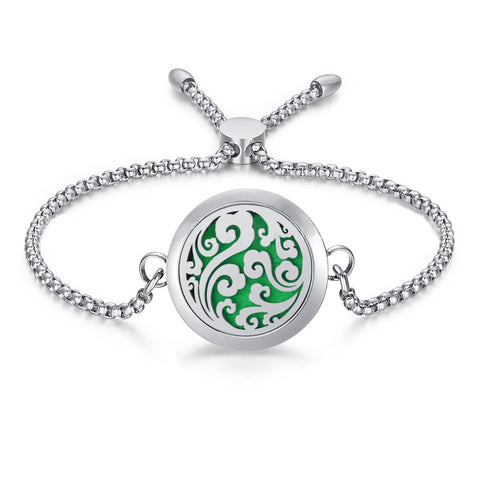 Popeoiuh Essential Oil Diffuser Bracelets 25mm Diffuser Locket Chain Lucky Clouds Diffuser Bracelet