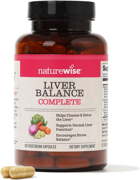 NatureWise Liver Detox Cleanse Supplement, 60 Servings, Triple Repair Formula with Milk Thistle & Turmeric