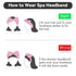 Ondder Black Spa Headband for Washing Face, Bow Skincare Headbands for Women and Girls