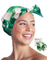 Kitsch Luxury Shower Caps, Reusable Waterproof, Large, Non-slip, Quick-dry Hair Cap, Palm Leaves Design