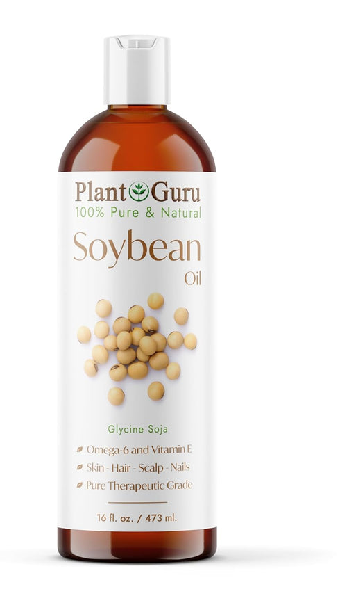Soybean Oil 16 fl. oz. – 100% Pure & Natural Cold Pressed Carrier for Skin, Face, Body, Hair & Cooking