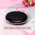 ofone Cute Contact Lens Case, Oval Holder with Removal Tool, Mirror, and Tweezers for Women and Girls (Black)