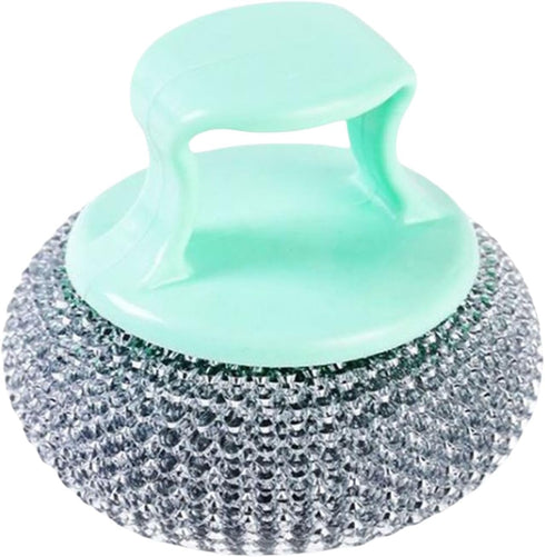 Ywmsfl Steel Scrubber for Cookware Detachable Scrubbing Head Efficient Tool Efficient Grease Removal Kitchen Essential