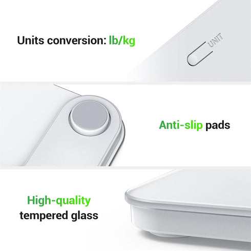 Bathroom Scale for Body Weight, Highly Accurate Digital Weighing Machine, Compact Size, LED Display