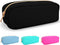 Nylon Small Makeup Bag, Slim Pouch for Preppy Cute Makeup Brush, Black Zipper Pouch for Travel Toiletry Bag