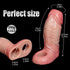 Linsetoy 6.7'' Girth Thick Realistic Penis Sleeve Cock Sleeve,Cock Ring Penis Extender Ultra-Soft Silicone Cock Sleeve