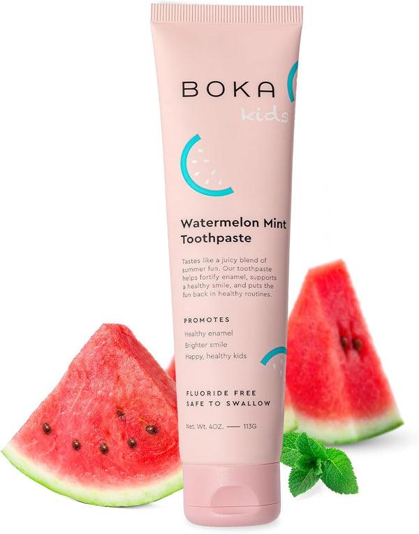 Boka Fluoride Free Toothpaste, Nano Hydroxyapatite, Sensitive Teeth Whitening, Watermelon Mint Flavor, 4oz 1Pk