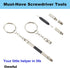 Omnful 5 1 Set (2pcs Glasses Repair Kit with Precision in Mini Screwdrivers Keychain for Eyeglasses, Sunglasses