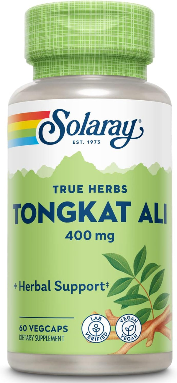 Tongkat Ali 400 mg - Herbal Support for Men's Health by SOLARAY, 60 VegCaps