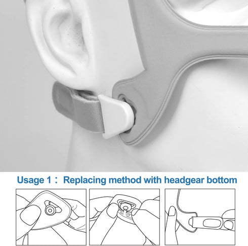 2PCS Fabric Frame Compatible with WP Headgear, Universal Size Fabric Frame