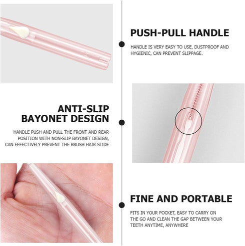 60PCS Interdental Brush: Push-Pull Type Slim Tooth Cleaning Tool for Oral Dental Hygiene, Soft Toothpick Cleaners