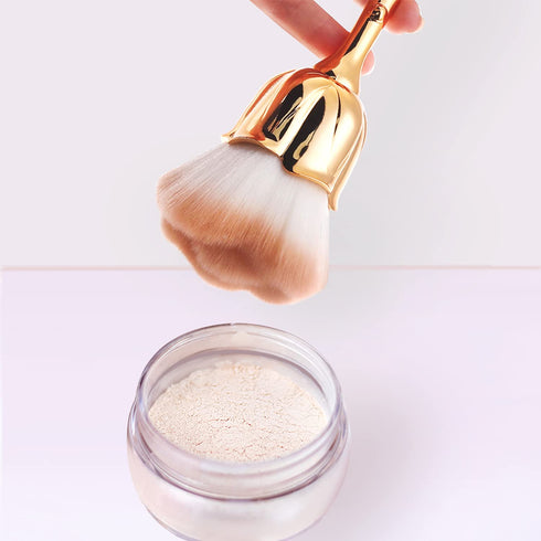 JERCLITY 2 Pieces Rose Makeup Brushes, Super Large Face Powder Makeup Brushes for Loose Powder and Nail Dust