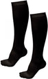 TASOM (6 Compression Socks Pair) Over the Calf Below Knee Men Woman Pain Ache Swelling Relief Support Stockings (Black
