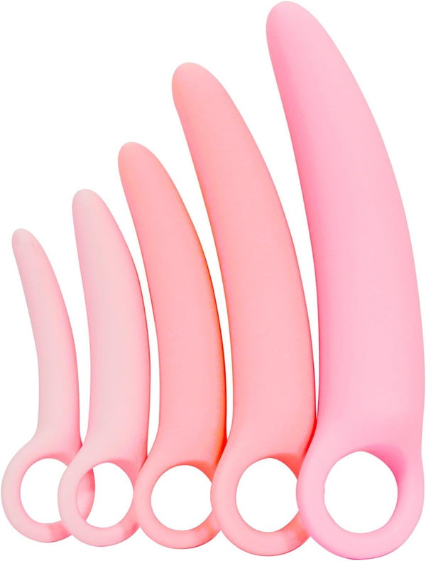Qaveuny Silicone Pelvic Floor Muscle Exerciser Trainer Set - Pink