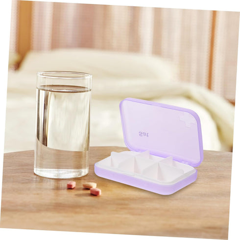Holibanna Portable Weekly Medicine Organizer Case with Lid Lightweight Pill Box Container for Travel and Daily Use