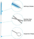 PATIKIL 10"x3/8" Long Straw Brush, 5 Pcs Nylon Cleaning Brush for Drinking Straws and Pot Spouts, Blue